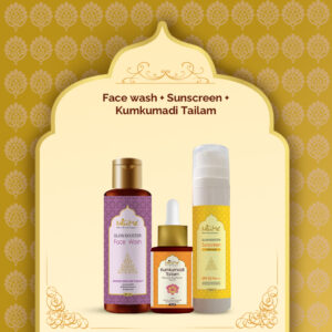 Facewash 50ml + Sunscreen 30gm+ Kumkumadi Tailam 15ml